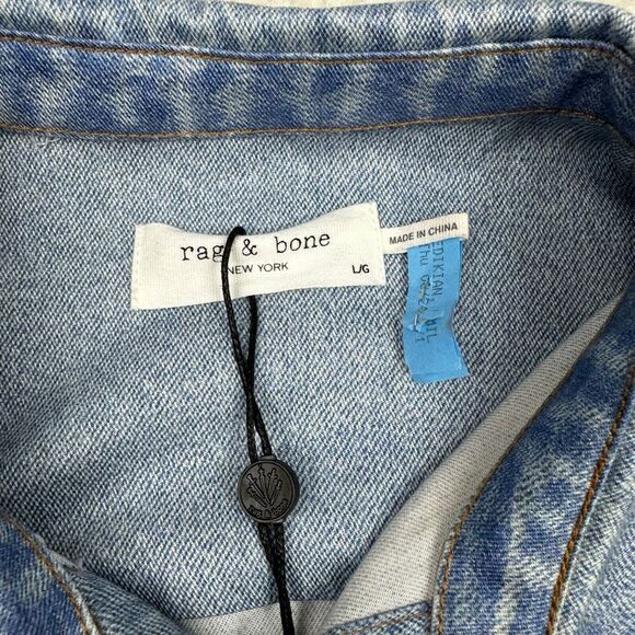 rag & bone Light Blue Denim Mini Dress - Picture 12 of 14